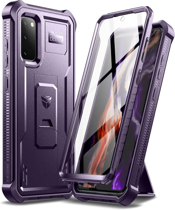 Dexnor Heavy Duty Case for Samsung Galaxy S20 5G, Built-in Screen Protector and Kickstand, Shockproof Protective Cover,