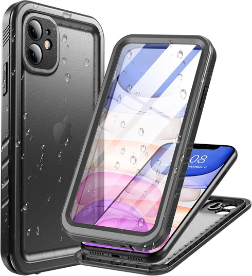 Cozycase Waterproof iPhone 11 Case - Built-in Screen Protector, Full-Body Rugged Bumper, Shockproof and Dustproof