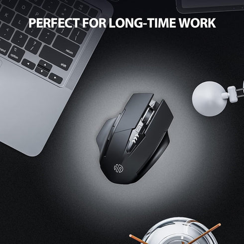 INPHIC Wireless Mouse, Upgraded Battery Level Visible, Large Ergonomic Rechargeable 2.4G Optical PC Laptop Cordless