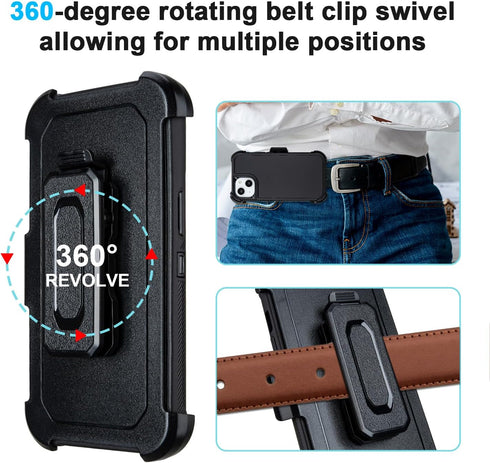 yowtrey 13 13 iPhone13 2 13 for Defender iPhone Case with Belt Clip,for Holster Phone Case with Kickstand,for Heavy