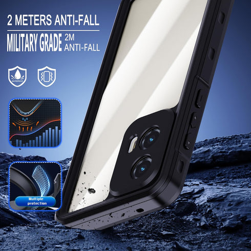 Waterproof Case for Moto G Stylus 5G 2024, IP68 Certified Shockproof Dustproof Snowproof Full Body Rugged Case (Black)