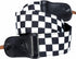 Padwa Lifestyle Black and White Plaid Camera Strap, 2" Wide Double Layer Cowhide, Adjustable Neck Strap for All Cameras