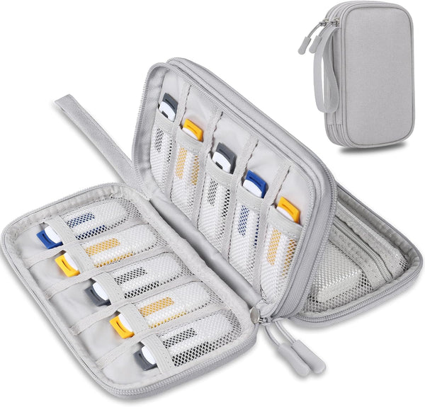Lacdo USB Flash Drive Case, Thumb Drive Holder Organizer for SanDisk/SamData/Samsung USB Drives, SD Card, Cable,
