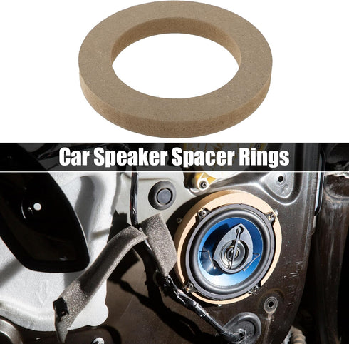 uxcell 8 Pcs Universal 4 Inch Speaker Subwoofer Mounting Spacer Rings Solid Wood Beige by uxcell