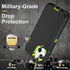 iPhone 15 Heavy Duty Case with 2 Pack Screen Protector - Rugged Military Grade Drop Protection (Black/Green)