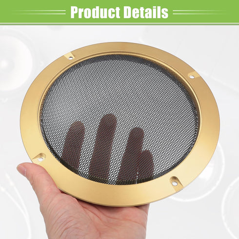 ACROPIX Universal 6.5" Car Speaker Grills Cover Mesh, Round 6.5 Inch Audio Speaker Subwoofer Guard Protector Case with