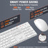 EDJO 2.4GHz 1 Pack) Wireless Keyboard and Mouse Combo, Silent Full Size Cordless USB Keyboard Mouse, Lag-Free, Long