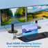 Aoyvsktv 4K@60Hz 8 1 USB C Docking Station Dual HDMI, in Docking Station Dual Monitor for Mac/Dell/HP Laptop, HDMI