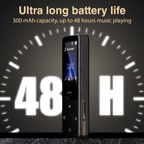Aiandcc Mp3 5.3 Mp3 32GB Player with Bluetooth HiFi Sound, Player with FM Radio, Mini Music Player for Kids Adults