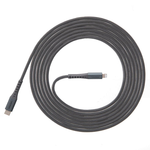 Ventev ChargeSync Alloy USB C to Apple Lightning Cable 10ft - Ultra-Durable Braided Design for iPhone 14/13/12/11 -