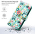 ULAK Mint Floral Wallet Case for iPhone SE 3(2022)/SE(2020)/8/7, Premium PU Leather Flip Case with Card Holder