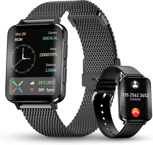 FILIEKEU Smart Watches for Men Women, Answer/Make Calls, Touch Screen Fitness Tracker, Waterproof Smart Watch