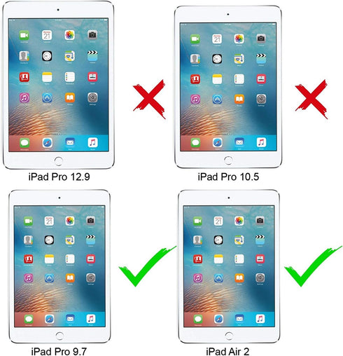 AICase IP68 Waterproof Case for iPad Pro 9.7/iPad Air 2 2014, 360 Degree All Round Protective with Lanyard