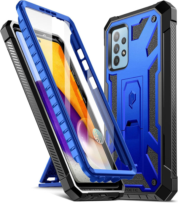 Poetic Spartan Case for Samsung Galaxy A72, Full Body Rugged Shockproof Protective Cover with Built-in Screen Protector