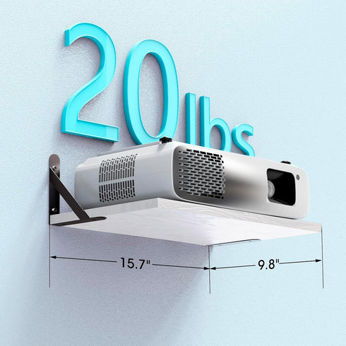 Ties-2pcs DAWASAPAT Projector Mount, White Small Mini Projector Shelf/Cable Box Wall Mount/Router Wall Mount, Projector