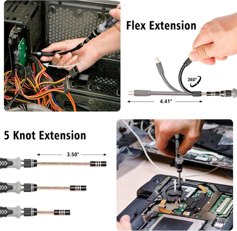 SHARDEN Precision Screwdriver Set, 122 in 1 Electronics Magnetic Repair Tool Kit with Case for Repair Computer, iPhone,