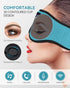 MUSICOZY Sleep Headphones 3D Bluetooth 5.4 Headband Sleep Mask, Wireless Music Earbuds Eye Mask for Side Sleepers