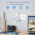 TESSAN Israel Power Adapter, US to Israel Plug Adapter with 4 American Outlets, 3 USB Charger