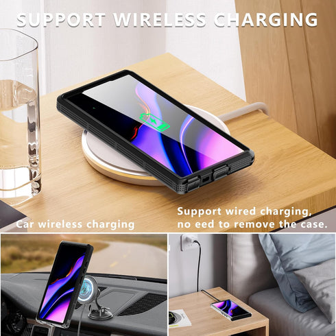 Losin Waterproof Magnetic Case for Galaxy S24 Ultra, Compatible with MagSafe, IP68 Full Body Shockproof Case