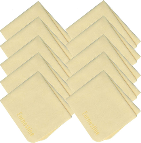 Earnestine 10 Pack 6" x 7" Premium Thick Microfiber Eyeglasses Cleaning Cloth for