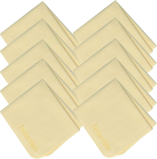 Earnestine 10 Pack 6" x 7" Premium Thick Microfiber Eyeglasses Cleaning Cloth for