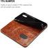 SINIANL iPhone XR Case, Leather Wallet Folio Book Design Flip Cover with Stand and ID Slot for iPhone XR