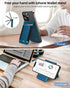 Magsafe Wallet for iPhone 16/15/14/13/12 Series, Magnetic 8-Card Holder with Adjustable Stand, RFID Blocking, Blue