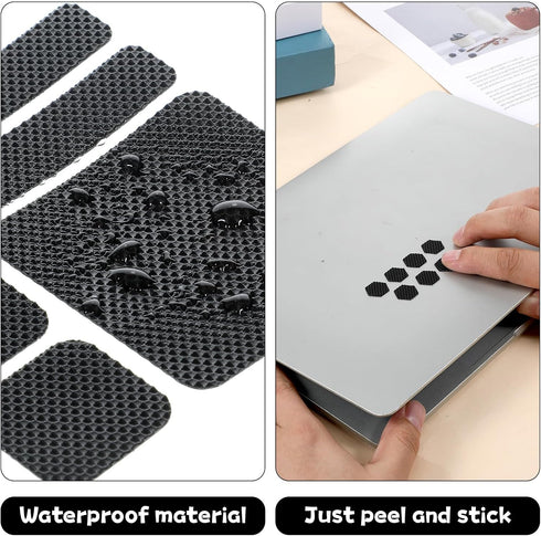 Giantree 4-Pack Anti-Slip Tape Stickers for Phones, Anti-Slip Finger Grip Stickers, Waterproof Pre-Cut Rubber Tape