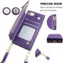 Bocasal Crossbody Wallet Case for iPhone SE 2022/SE 2020/7/8, Card Holder, Zipper Slot, Shockproof Purse Cover (Purple)