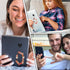 12PCS Heart Phone Ring Holder, Self-adhesive Cell Phone Hook for Tablet DIY Accessories, Black