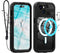 iPhone 15 Plus 5G Waterproof Case, Black, Hybrid Rugged, Shockproof, Magsafe Compatible, Full Body Protection, Lanyard,