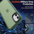 Shockproof Hard Back Case for iPhone 11, Military Grade Drop Protection, Frosted Green