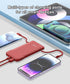 TG90° Portable Charger 10000mAh Cell Phone Battery Backup, Ultra Slim Power Bank with Built-in Cables for iPhone16/15