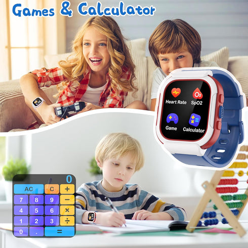 Kids Smart Watch, IP68 Waterproof Fitness Tracker with 1.4'' DIY Watch Face, Heart Rate, SpO2, Sleep Monitor,