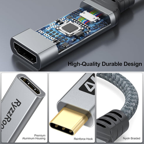 USB C to HDMI Adapter, 10-Pack, 4K Type-C to HDMI Adapter for iPhone 15 Series, MacBook Pro/Air, Surface, Pixelbook