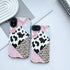 iPhone 13 Case Compatible, Trendy Leather Animal Leopard Design with Cow Milk Spot Pattern, Shockproof Slim TPU
