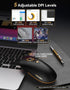 TECKNET Silent Wireless Computer Mouse, 2.4Ghz USB-A, 4800 DPI Ambidextrous Quiet Click Mouse for Travel