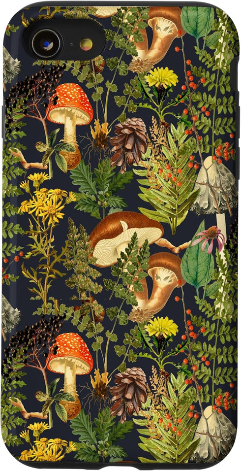 Mushroom Woodland Scene Case for iPhone SE (2020) / 7 / 8 Elderberries Fungi Nature Shrooms