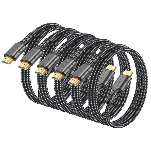 3FT HDMI Cable 5-Pack, 8K HDMI to HDMI 2.1 Cable Ultra High