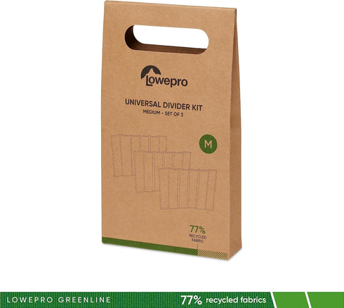 Lowepro Universal Dividers Kit Medium, Recycled Fabrics, Dividers for Camera Bags for Reflex and Mirrorless (3 Pieces)