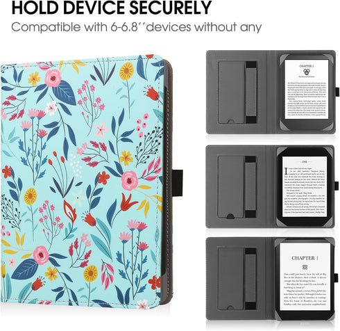 HGWALP 6-6.8-7 inch 6" 6.8" 7" 11th/12th/colorsoft Universal Case for eReaders, Paperwhite Case with Hand Strap