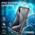 iPhone 15 Pro Max Case Waterproof - IP68 Case with Kickstand, Impact Resistant TPU + PC, Suitable for Diving, Swimming,