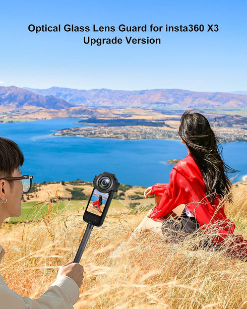 Insta360 X3, insta360 x3 Lens Guard Protective Cover for PULUZ Optical Glass Lens Protector for Accessories-Waterproof