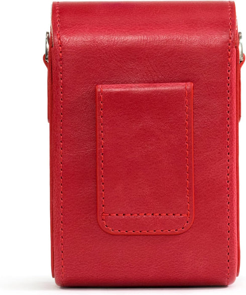 MegaGear Leather Camera Case with Strap for Panasonic Lumix DC-ZS80, DC-ZS70, DMC-LX10, DMC-ZS60, DMC-ZS100, Red
