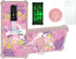jioeuinly Maxwest Nitro 55a Case Cover with Tempered Glass Screen Protector, Gold Glitter + Luminous, Hard PC + Soft