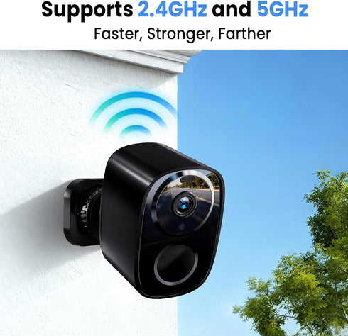 realhide 2026 2K 2.4G/5G, 6-Month IP66 2-Way Enhanced UHD Security Cameras Wireless Outdoor Free Cloud & SD Storage