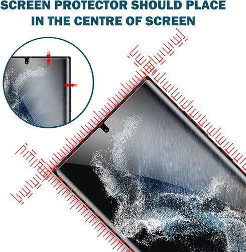 EGV 3 Pack Samsung Galaxy S22 Ultra Screen Protector, Touch Sensitive, Anti-Scratch 3D Curved TPU, Bubble Free