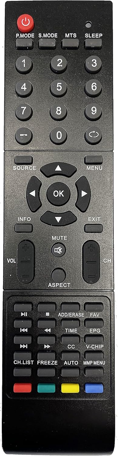 Remote Control Replacement for Element TV ELAFT321 ELCFT241 ELDFT421 ELDFT551 ELDFW462