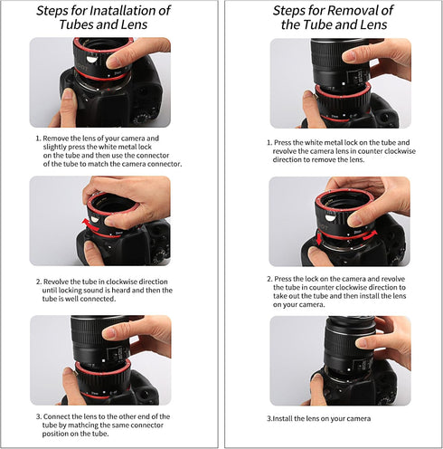 SHOOT AF Auto Focus Macro Extension Tube Set for Canon EOS DSLR Cameras 1100D 700D 650D 600D 550D 500D 450D 400D 350D