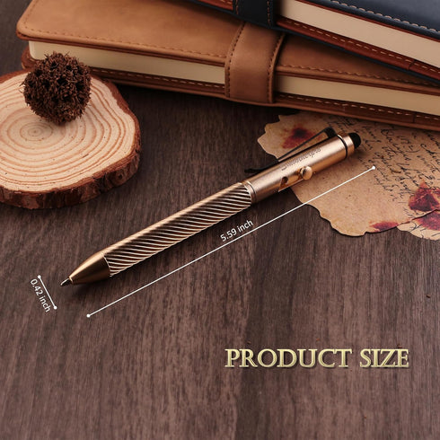 SMOOTHERPRO Stylus Bolt Action Pen Fidget Lightweight Durable for EDC Signature Fast Reaction Stylus Compatible with iPad iPhone Kindle Tablets and Other Smart Phones Color Gold (ACP603)